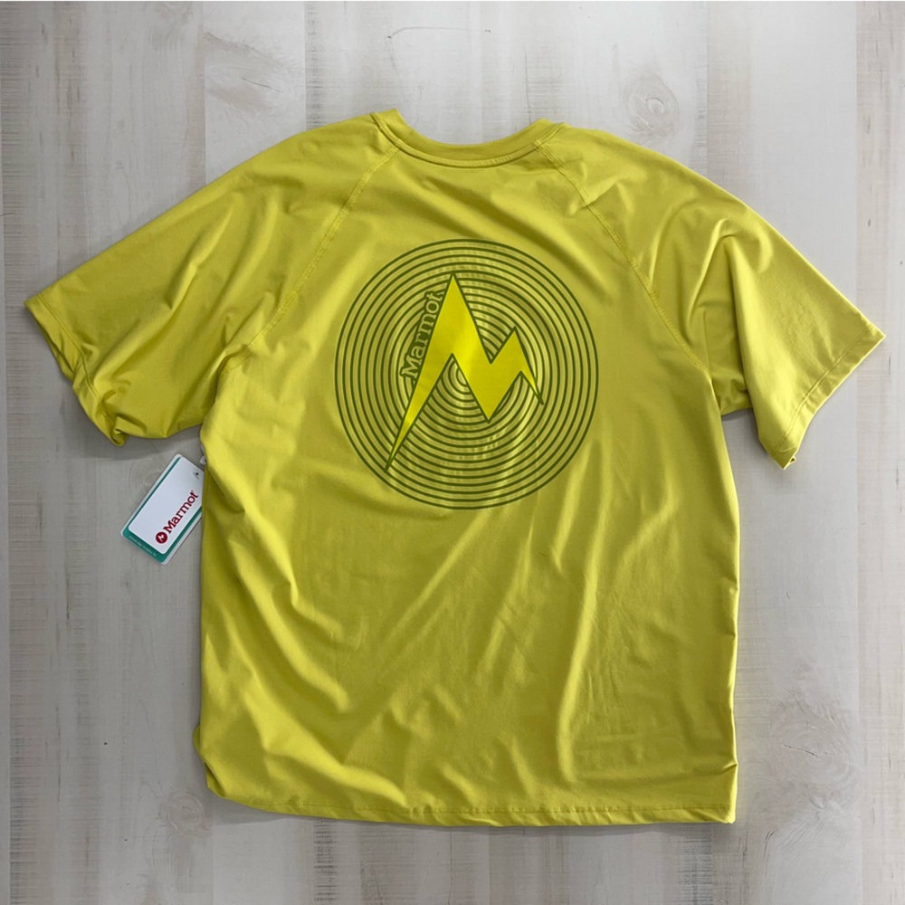 nwt MARMOT mens windridge graphic hiking travel lightweight tee shirt T-shirt L